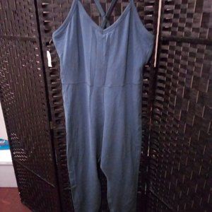 Old Navy Active Workout Blue Power Chill Jumpsuit one piece Bodysuit Long Sz. 2X